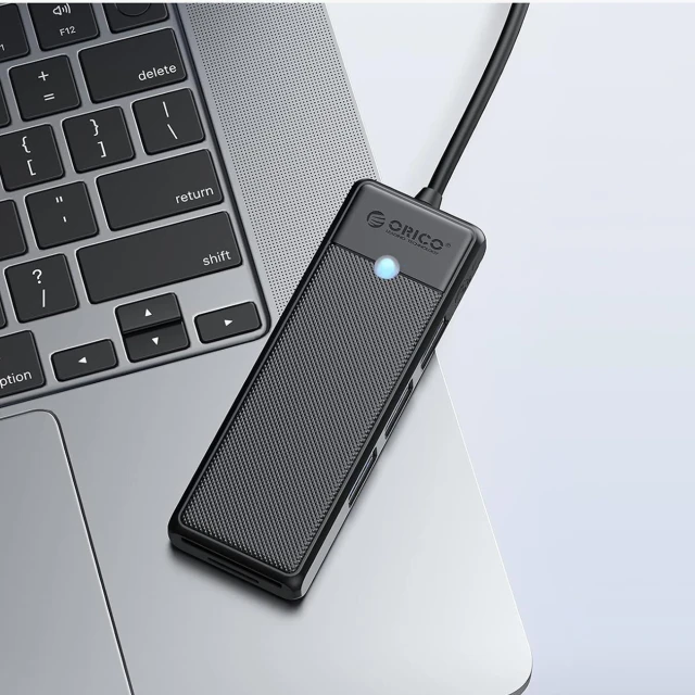 USB Hub Orico PAPW3AT-C3 4-портовий 3x USB-A 3.0 + картридер microSD/SD 1м Black (6941788869325)