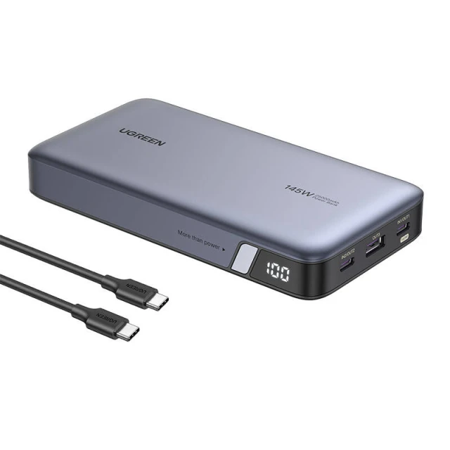 Портативний зарядний пристрій Ugreen PB205 25000mAh PD 145W USB-A | 2x USB-C Grey (6941876213528)