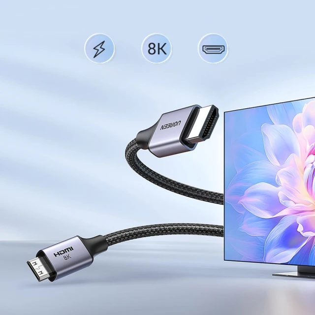 Кабель Ugreen Mini HDMI 8K to HDMI 8K 2m Grey (15515)