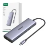 USB-хаб Ugreen USB-C to 3x USB-A | HDMI 4K | VGA | RJ45 | SD/TF | PD 100W Grey (CM498)