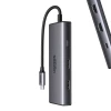 USB-хаб Ugreen CM498 6-in-1 USB-C to 2xUSB-A/2xUSB-C/2xHDMI Silver (15852)