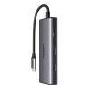 USB-хаб Ugreen CM498 6-in-1 USB-C to 2xUSB-A/2xUSB-C/2xHDMI Silver (15852)