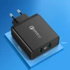 Мережевий зарядний пристрій Ugreen QC 36W 2xUSB-A Black (10216B)