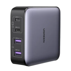 Сетевое зарядное устройство Ugreen CD327 Nexode GaN FC/QC/PD 65W 2xUSB-A | 2xUSB-C Grey (90747B)
