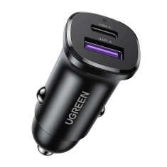 Автомобільний зарядний пристрій Ugreen EC305 USB-C | USB-A Black (6941876228454)
