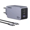 Мережевий зарядний пристрій Ugreen Nexode Pro 100W GaN USB-A | 2x USB-C Grey (6941876228744)