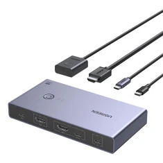 Сплітер KVM Ugreen CM731 2-in-1 USB-C | HDMI Black (6941876229604)