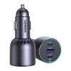 Автомобільний зарядний пристрій Ugreen EC703 USB-A | 2x USB-C Black (6941876230242)
