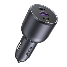 Автомобильное зарядное устройство Ugreen EC705 2x USB-C| USB-A Black (6941876230259)
