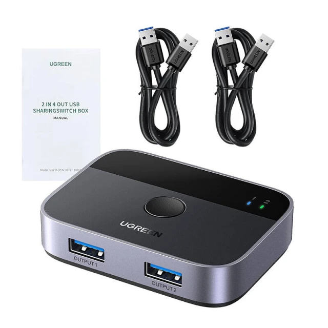 Сплиттер USB-A 2x2 Ugreen 5Gbps 2x USB Cable 1.5m (6941876233137)