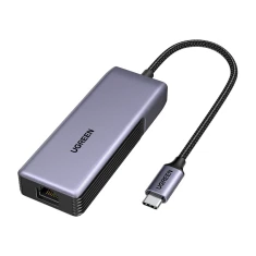 Адаптер Ugreen UGCM848 USB-C to RJ45 Black (6941876239207)