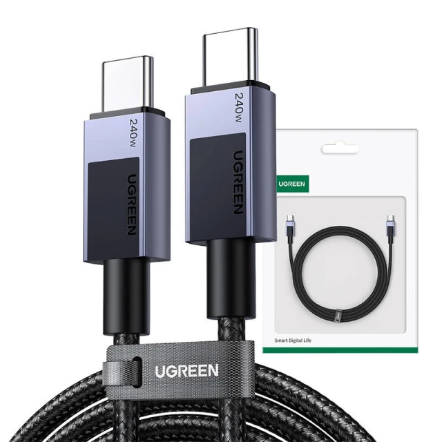 Кабель Ugreen USB-C to USB-C PD 2m Grey (6941876240685)