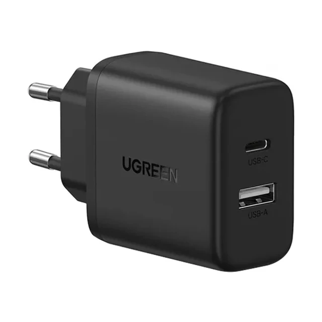 Мережевий зарядний пристрій Ugreen X227 20W USB-A | USB-C Black (6941876243020)