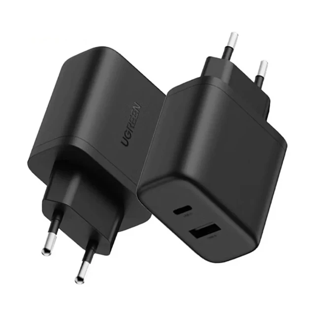 Мережевий зарядний пристрій Ugreen X227 20W USB-A | USB-C Black (6941876243020)