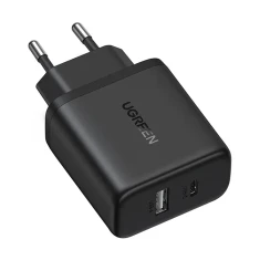 Мережевий зарядний пристрій Ugreen X227 20W USB-A | USB-C Black (6941876243020)