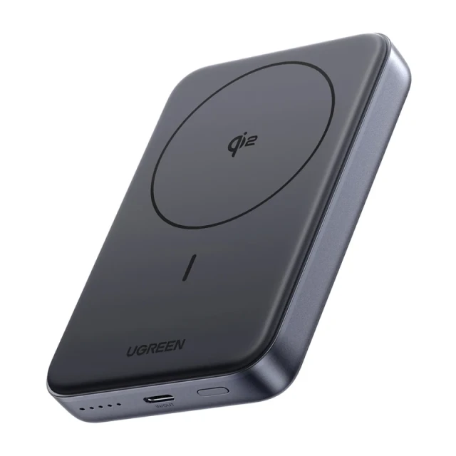 Портативний зарядний пристрій Ugreen PB761 10000mAh Qi2 30W with USB-C Cable with MagSafe Black (6941876247639)
