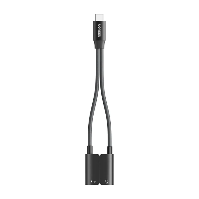 Аудіо-адаптер Ugreen USB-C to 2x USB-C Black (6941876248001)