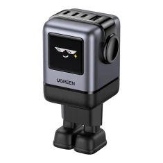 Мережевий зарядний пристрій Ugreen Nexode RG Robot 100W GaN 3x USB-C | USB-A Black (6941876249787)