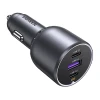 Автомобильное зарядное устройство Ugreen EC705 USB 2x USB-C with Cabel 1 m Black (6941876255115)