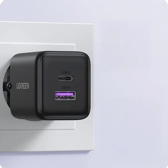 Мережевий зарядний пристрій Ugreen X516 30W USB-A | USB-C Gray (6941876255399)