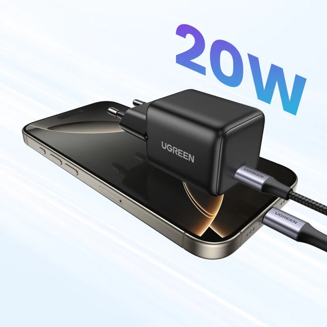 Мережевий зарядний пристрій Ugreen X512 20W USB-C Black (6941876255535)