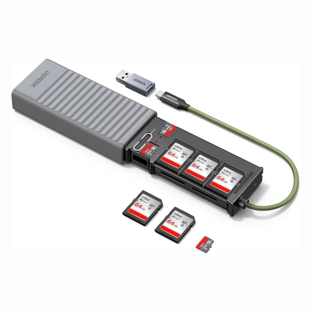 Картридер Ugreen CM856 USB / USB-C для SD и microSD (55899)