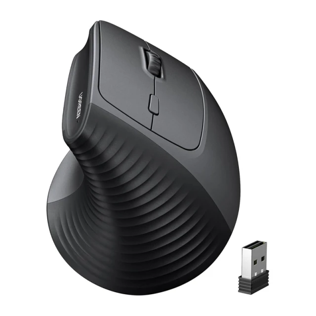 Бездротова вертикальна миша Ugreen M571 2.4G 4000 DPI Black (55916)