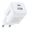 Мережевий зарядний пристрій Ugreen X514 USB + USB-C, GaN, 20W White (65006)