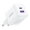 Мережевий зарядний пристрій Ugreen X516 USB + USB-C, GaN, 30W White (65015)