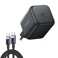 Сетевое зарядное устройство Ugreen X524 45W USB-C GaN Black + кабель 1m (65054)