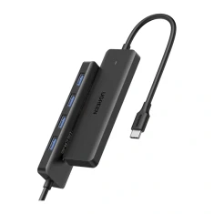 Хаб Ugreen CM219 4-портовий USB-C USB-A USB 3.2 Gen1 Black (65258)