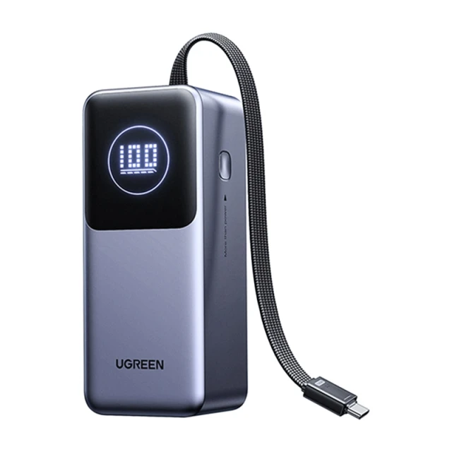 Портативний зарядний пристрій Ugreen PB723 130W 20000mAh 2x USB-C | USB-A Gray (6941876263165)