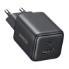 Мережевий зарядний пристрій Ugreen X514 USB + USB-C, GaN, 20W Black (65737)