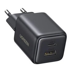 Мережевий зарядний пристрій Ugreen X514 USB + USB-C, GaN, 20W Black (65737)