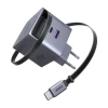 Сетевое зарядное устройство Ugreen X614 GaN USB-C + USB 45W Grey (65822)