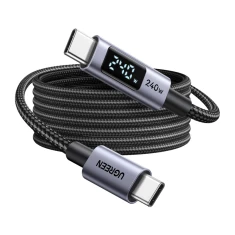 Кабель USB-C Ugreen L530 240W 480Mbps 3m Серый (65868)