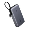 Powerbank Ugreen PB551 20000mAh 145W USB + USB-C з вбудованим кабелем Gray (55992B)