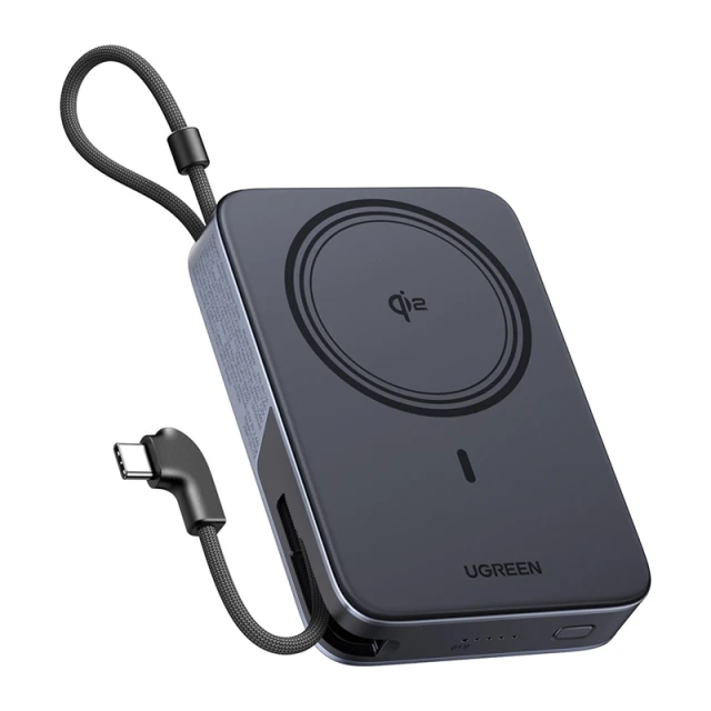 Powerbank Ugreen PB568 10000mAh 30W магнитный Grey (65176B)