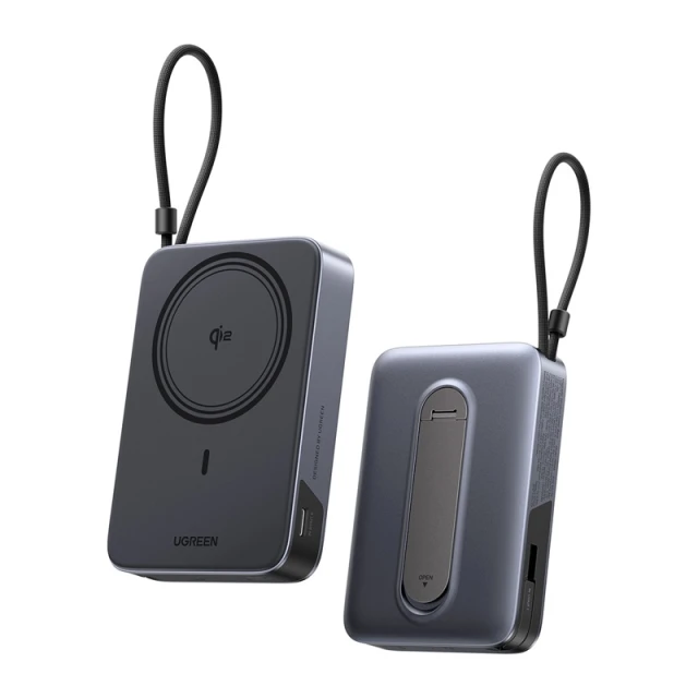 Powerbank Ugreen PB568 10000mAh 30W магнитный Grey (65176B)