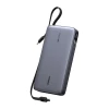 Powerbank Ugreen PB552 25000mAh, 165W, USB + USB-C, вбудований кабель (сірий) (55995B)