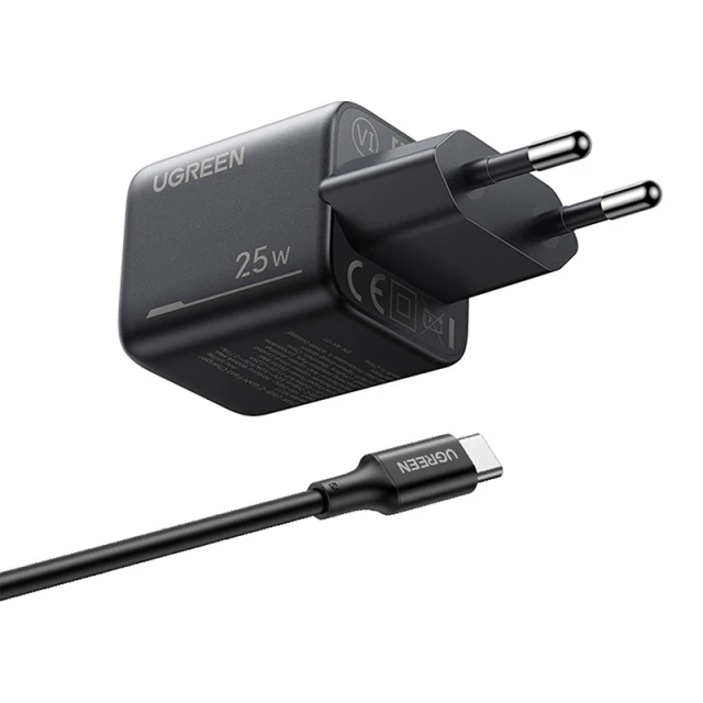 Мережевий зарядний пристрій Ugreen X517 25W USB-C GaN + кабель 1m (75103)