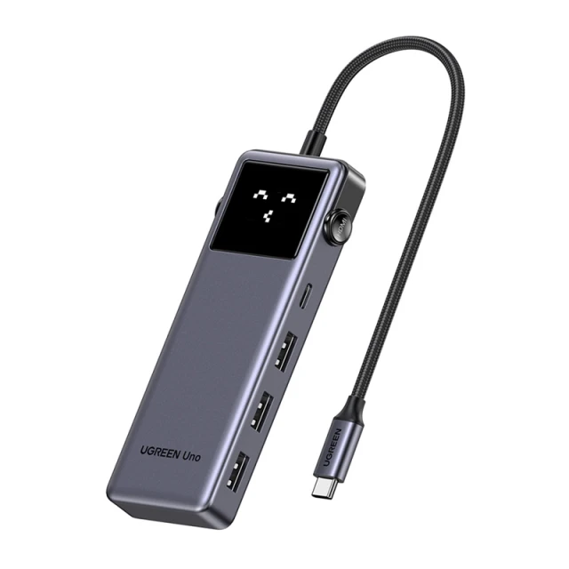Hub Ugreen CM889 6в1 USB-C на HDMI 4K 3x USB PD 100W (75177)