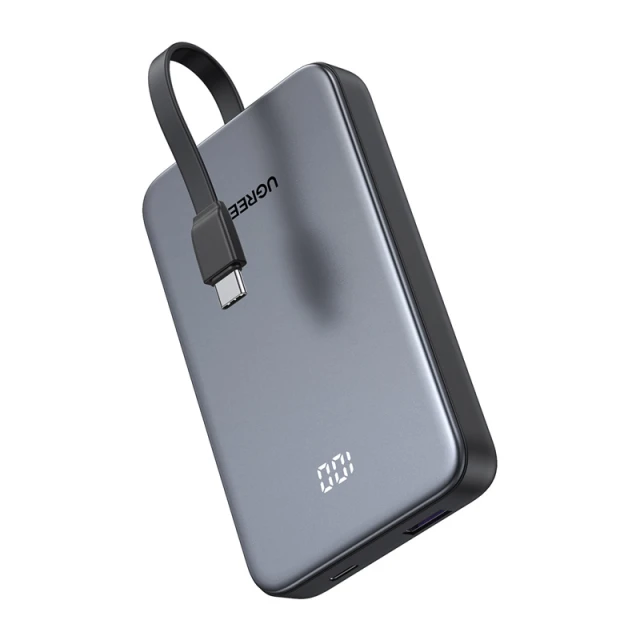 Powerbank 10000mAh Ugreen PB526 USB + USB-C 20W Gray (75161B)