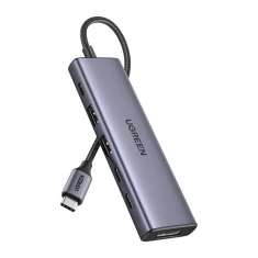 USB-C хаб Ugreen CM511 6в1, 3x USB, DisplayPort 4K 60Hz (75586)