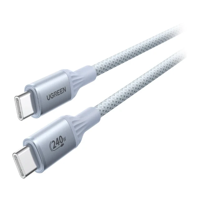 Кабель Ugreen L534 USB-C–USB-C 2м 240W Silver (75732)