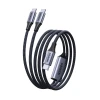 Кабель Ugreen 2в1 USB-C - 2xUSB-C PD 140W 2m Black (75733)