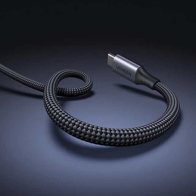 Кабель Ugreen 2в1 USB-C - 2xUSB-C PD 140W 2m Black (75733)