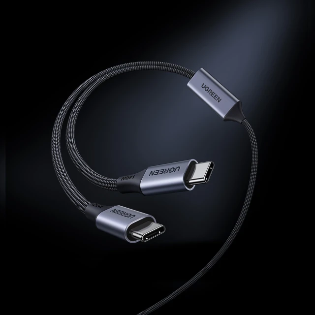Кабель Ugreen 2в1 USB-C - 2xUSB-C PD 140W 2m Black (75733)
