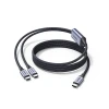 Кабель Ugreen 2в1 USB-C - 2xUSB-C PD 140W 2m Black (75733)