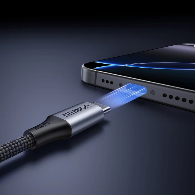 Кабель Ugreen 2в1 USB-C - 2xUSB-C PD 140W 2m Black (75733)